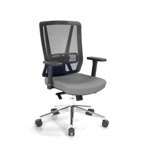 Kancelářská židle Vella, antracit, opěra zad síťová černá VELLA BMF B13